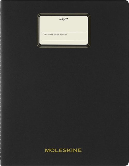 Zeszyt Moleskine Student Cahier XXL (21.6X27.9 cm) w Linie Czarny (Moleskine Student XXL Ruled Black Soft Cover) - 8056999276867